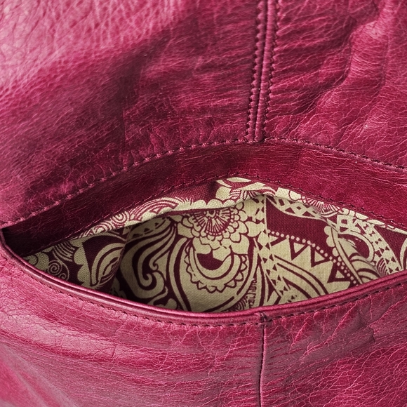 HOBO The Original Betty Leather Slouchy Tote Shoulder Bag in Bordeaux, EUC - Picture 6 of 13